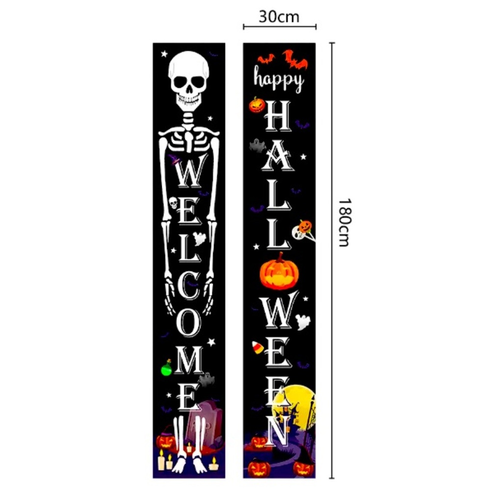Halloween Banner Porch Sign Party Decorations